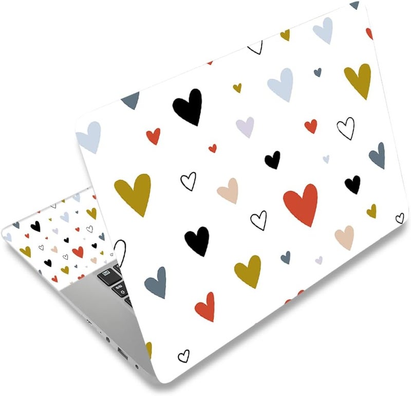 Lauspuck Laptop Notebook Skin Sticker Cover Decal, 12 13 13.3 14 15 15.4 15.6 inch Laptop Vinyl Skin Sticker Cover Art Protector Decal Universal, Love Heart - Image 1